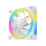 DeepCool FL12 120mm Case Fans, 2150 RPM Fan Speed, 55 CFM Fan Reverse Airflow, Fluid Dynamic Bearing Type, 4-Pin PWM Fan Connector, Addressable RGB LED, Single Pack, White | R-FL12-WHAPN1-G